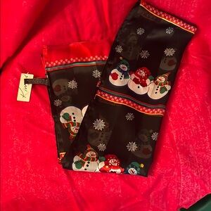 Kim Rogers Black and Red Christmas Scarf Elegant Accessories